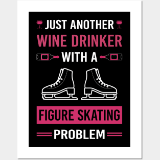 Wine Drinker Figure Skating Skate Skater Posters and Art